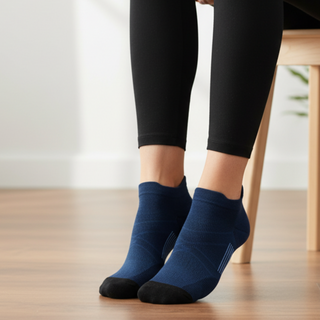 Blue Ankle Compression Socks