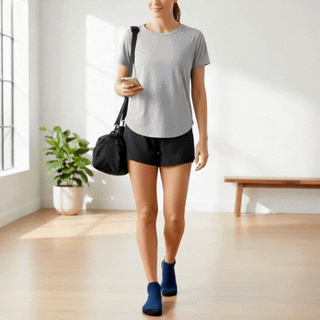 Blue Ankle Compression Socks