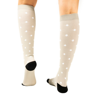 Grey White Polka Dots