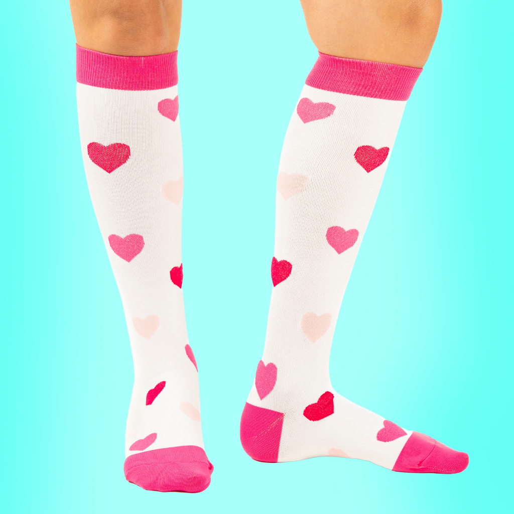 Bundle & Save Compression Socks Pink Hearts – sockymate