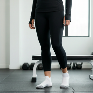 White Ankle Compression Socks