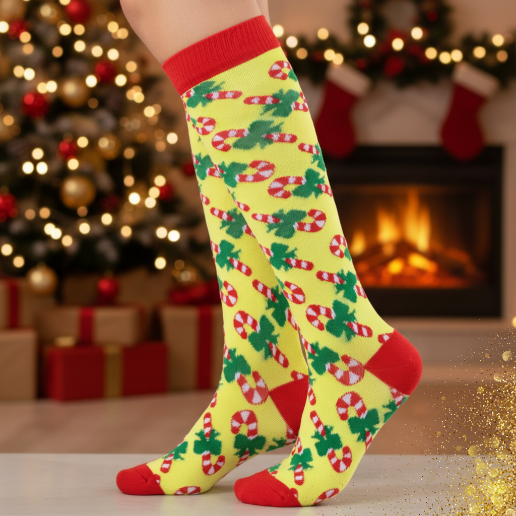 Yellow Candy Canes – sockymate